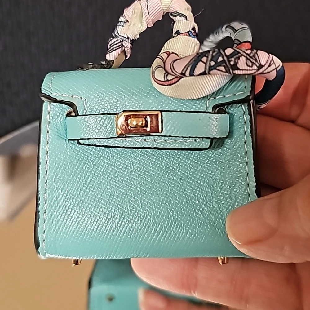 BLUE leather non brand purse accessory NWT - Picture 6 of 6